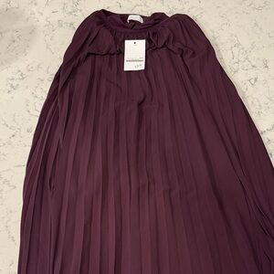 Elegant midi pleated Skirt in Deep Purple size M oak + fort